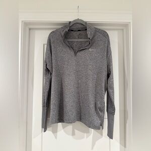Nike Quarter-Zip Performance Pullover - Gray